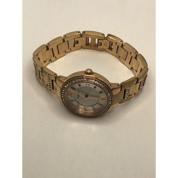 Fossil ES3284 Women's Rose Gold Stainless Steel Analog Silver Dial Watch PQ50 - Picture 6 of 8